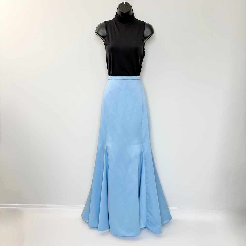 Alfred Angelo Vintage Maxi Skirt Mermaid Satin Blue L y2k mermaid pastel